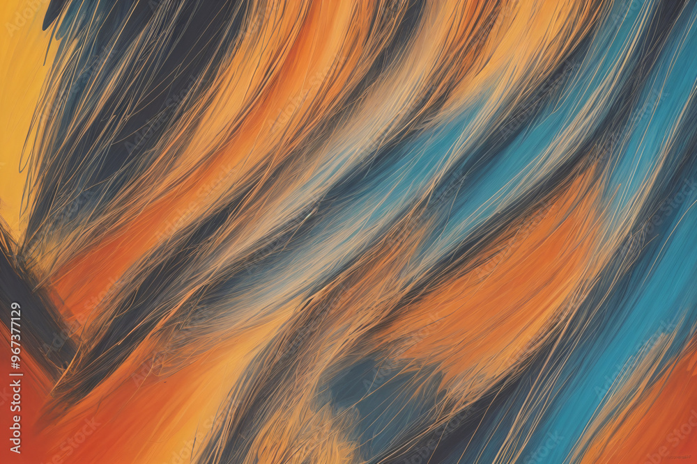 retro abstract wave background in orange and blue retro abstract wave background in orange and blue