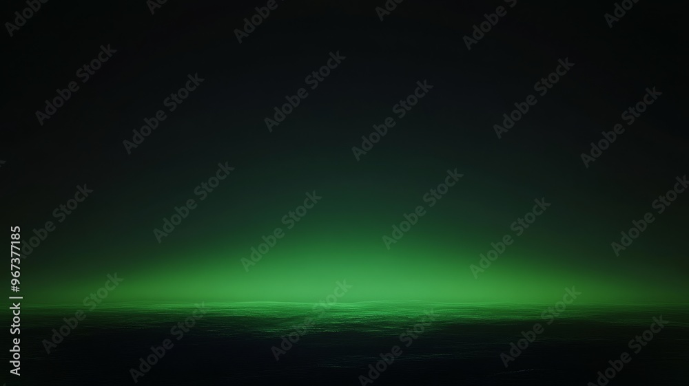 Obraz premium Abstract background. Windows wallpaper, Minimalist green and black gradient, sharp contrasts, modern and sleek, smooth transitions, Banner abstract background of green emerald side light surface