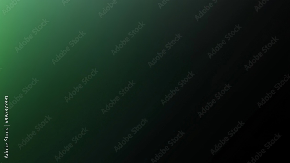 Fototapeta premium Abstract background. Windows wallpaper, Minimalist green and black gradient, sharp contrasts, modern and sleek, smooth transitions, Banner abstract background of green emerald side light surface