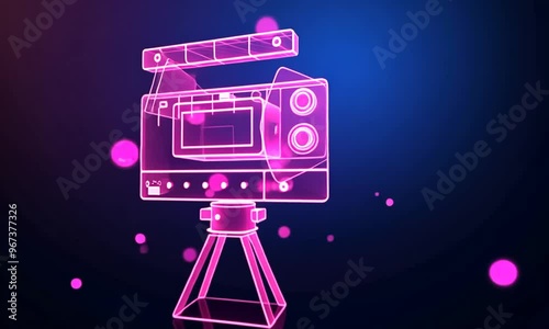 Neon Movie Camera