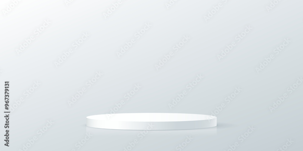 Gray background vector 3d with white podium. 3D abstract studio room with pedestal podium. Space for selling products on the website. Product display background. Vector illustration. Gray background vector 3d with white podium. 3D abstract studio room with pedestal podium. Space for selling products on the website. Product display background. Vector illustration.