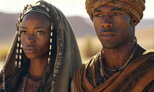 African Couple in Traditional Attire