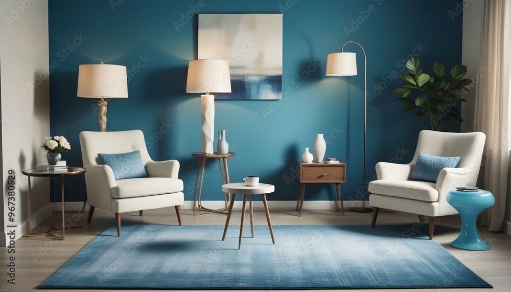 Interior living room with white sofa . 3D rendering. Interior living room with white sofa . 3D rendering.