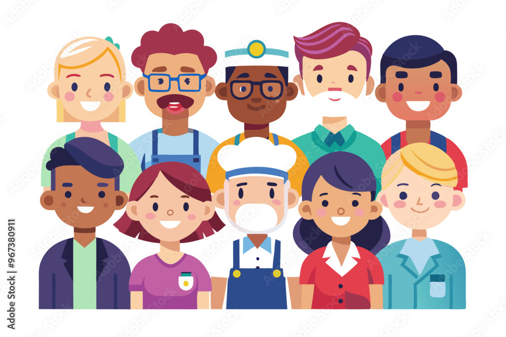Diversity and Multicultural People Group Illustration Diversity and Multicultural People Group Illustration