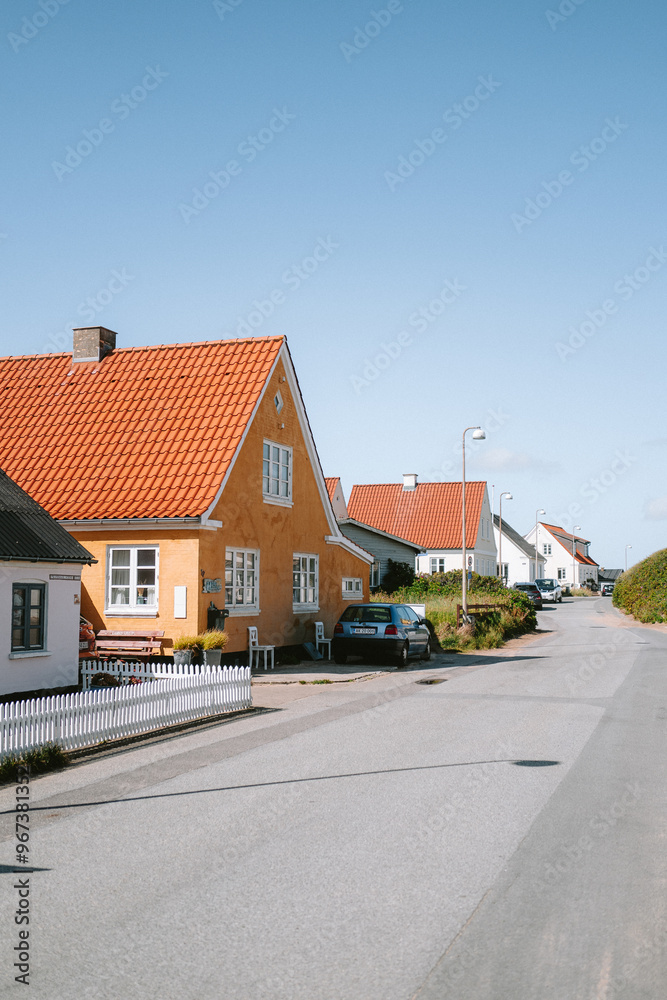 kleine Straße in Lønstrup in Nordjütland kleine Straße in Lønstrup in Nordjütland