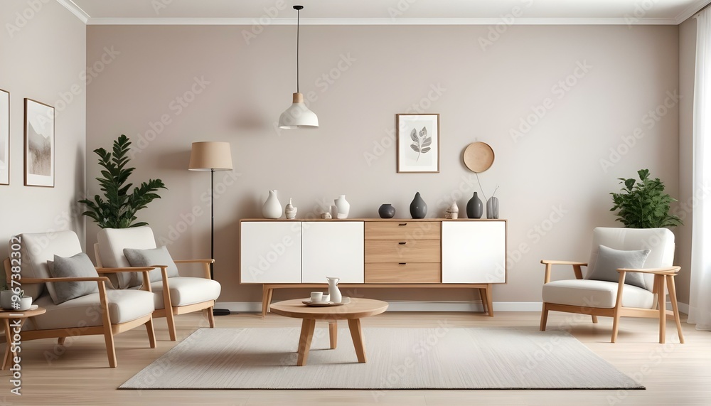 Interior living room with white sofa . 3D rendering. Interior living room with white sofa . 3D rendering.