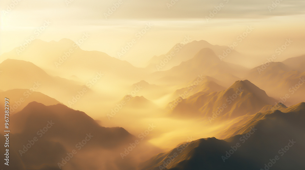 a misty mountain range at sunrise, golden light, crisp detail a misty mountain range at sunrise, golden light, crisp detail