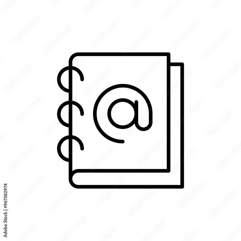 Contact book outline icons, minimalist vector illustration ,simple transparent graphic element .Isolated on white background Contact book outline icons, minimalist vector illustration ,simple transparent graphic element .Isolated on white background