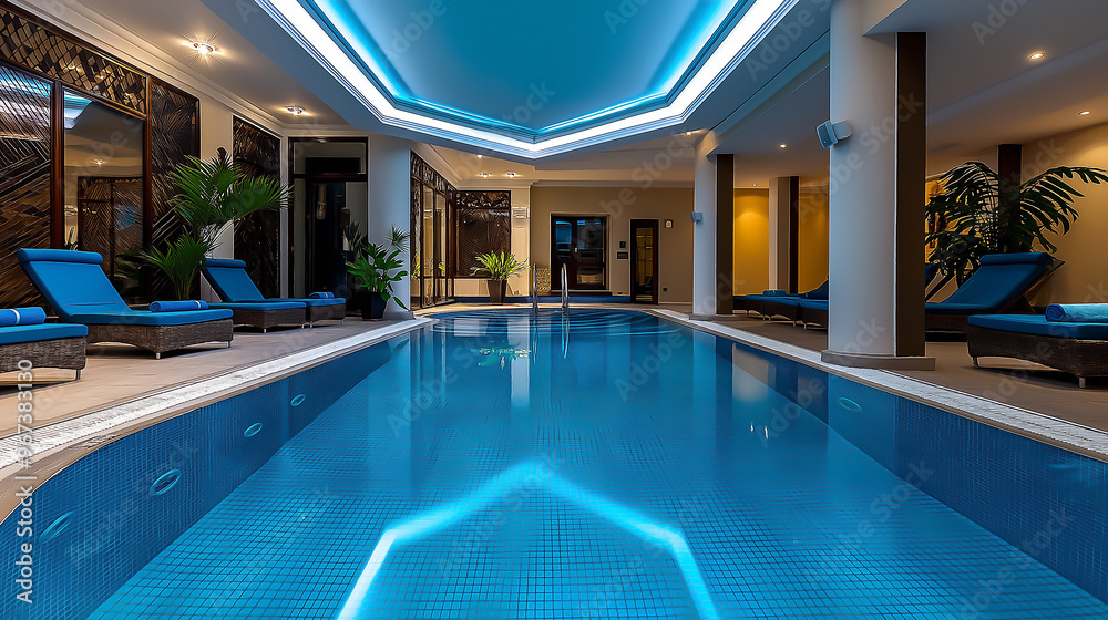 Luxurious Hotel Swimming Pool with Attentive Spa Staff Offering Relaxation and Wellness Luxurious Hotel Swimming Pool with Attentive Spa Staff Offering Relaxation and Wellness