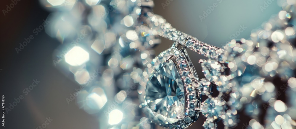 Close-up of diamond necklace Close-up of diamond necklace