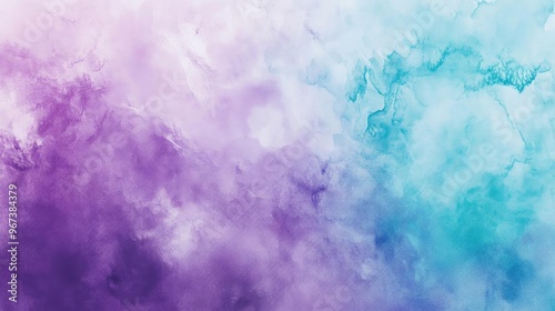 A mesmerizing blend of purple and teal colors creating an abstract and ethereal cloud-like texture for artistic inspiration.