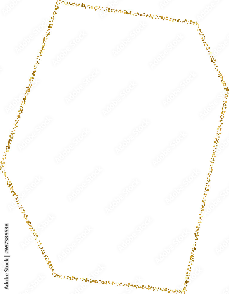 Golden Hexagonal Decorative Aesthetic Frame. Thin Gold Hexagon Border Golden Hexagonal Decorative Aesthetic Frame. Thin Gold Hexagon Border