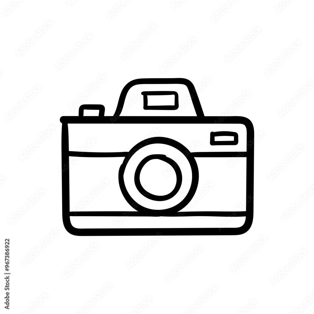 Hand Drawn Camera Doodle Icon for Creative Design and Photography Hand Drawn Camera Doodle Icon for Creative Design and Photography