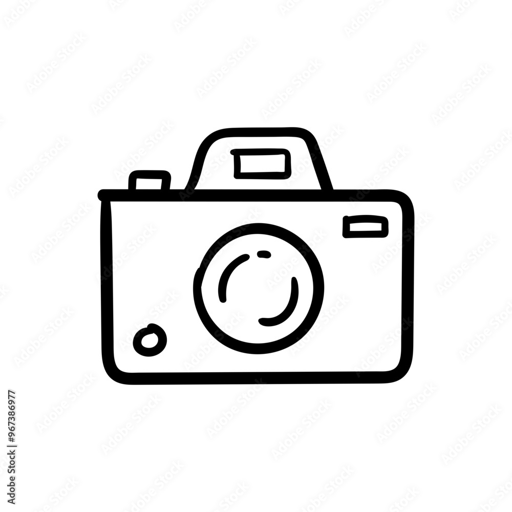 Hand Drawn Camera Doodle Icon for Creative Design and Photography Hand Drawn Camera Doodle Icon for Creative Design and Photography