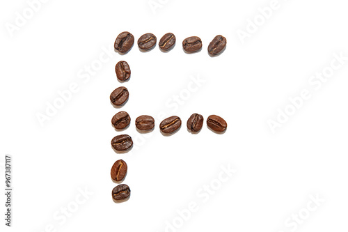 brown coffee bean letter X