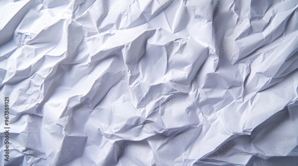 Fototapeta premium crumpled white paper texture background