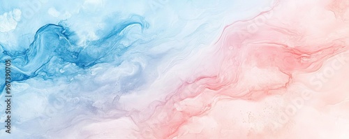 Soft and elegant abstract background featuring gentle swirls of blue and pink hues, perfect for artistic designs and creative projects.