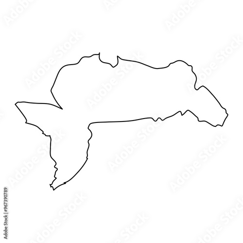 Orangi district map, administrative division of Pakistan. Vector illustration. photo