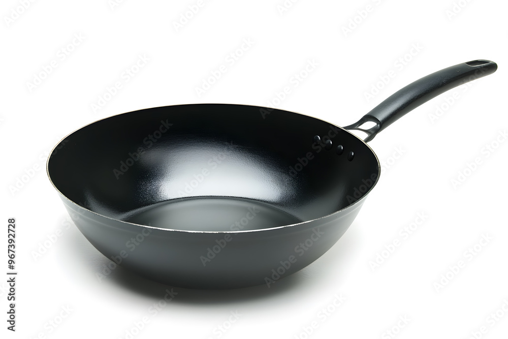 Wok pan isolated on white background Wok pan isolated on white background