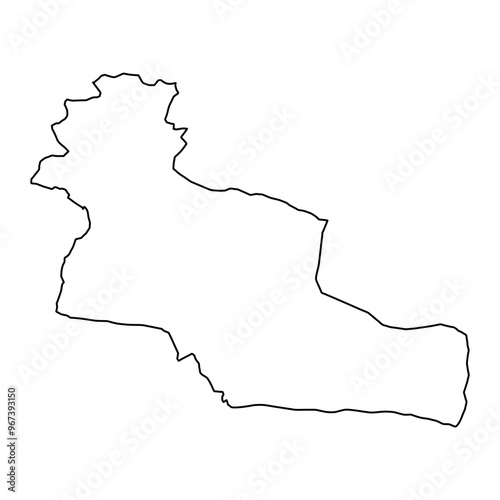 Khairpur district map, administrative division of Pakistan. Vector illustration. photo