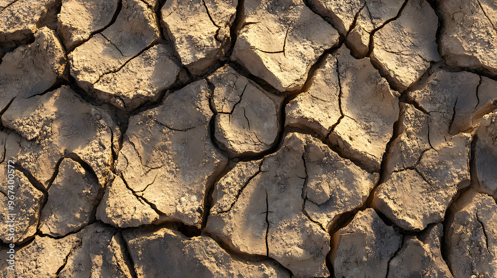 Detailed Image of Cracked Dry Earth with Deep Fissures Detailed Image of Cracked Dry Earth with Deep Fissures
