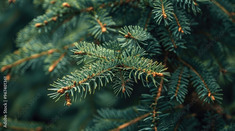 Close up of a pine tree branch Close up of a pine tree branch