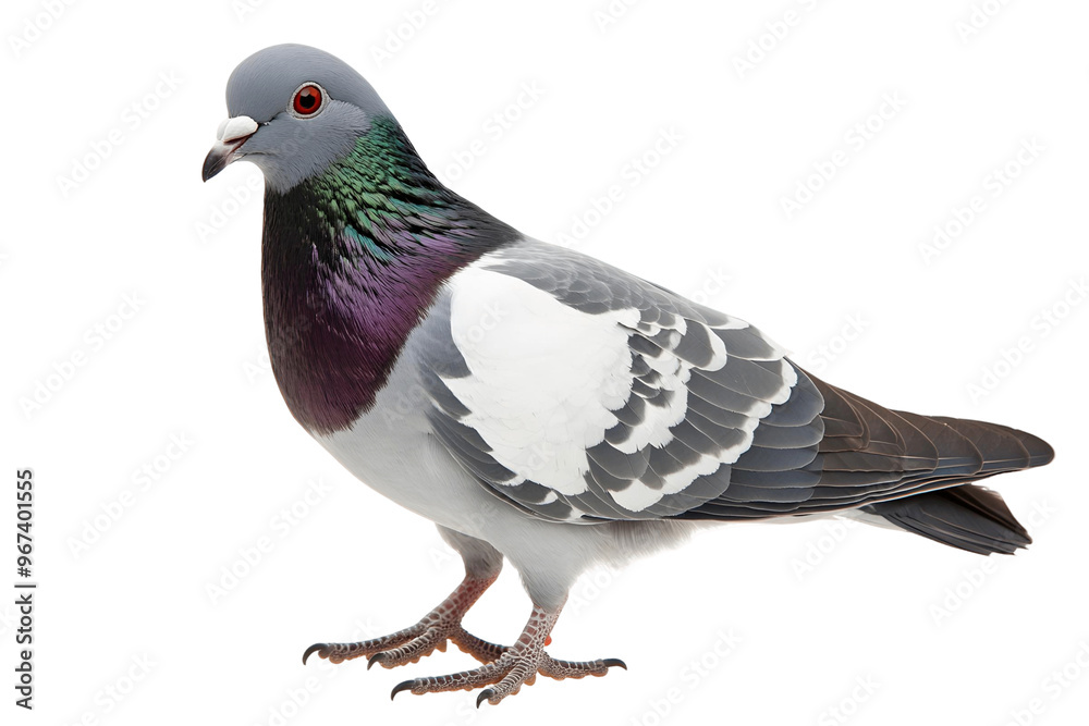 Isolated dove with grey feathers and blue beak, perched on transparent background Isolated dove with grey feathers and blue beak, perched on transparent background