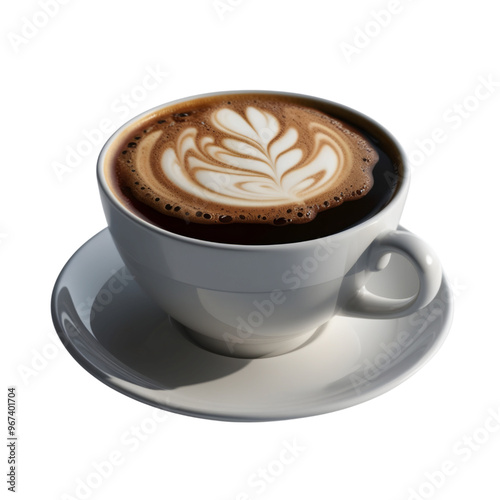 cup of cappuccino,  coffee cup png  , transparent background . 