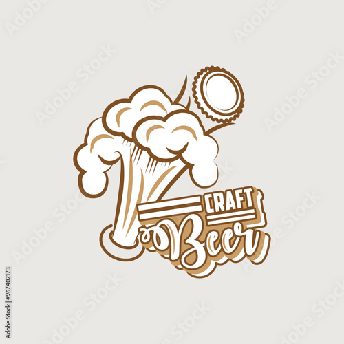 Craft Beer logo design template vector illustration