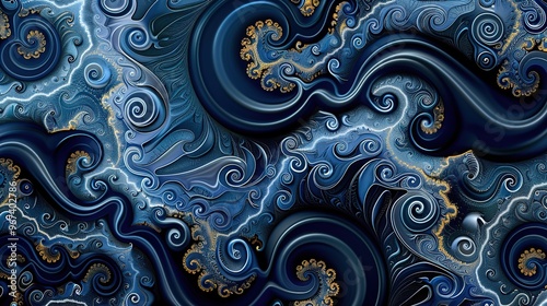 Digital fractual pattern wallpaper