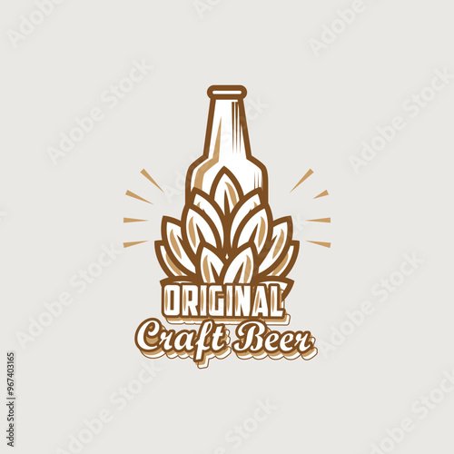 Craft Beer logo design template vector illustration