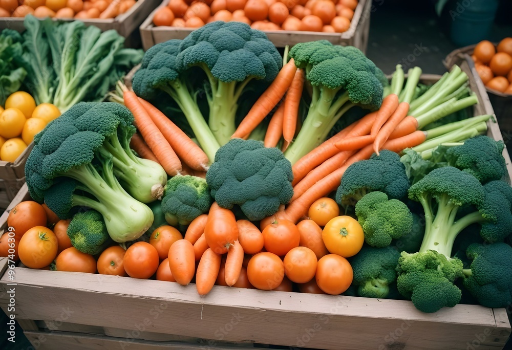 Fresh vegetables and fruits healthy eating organic retail supermarket generated by artificial intelligence Fresh vegetables and fruits healthy eating organic retail supermarket generated by artificial intelligence