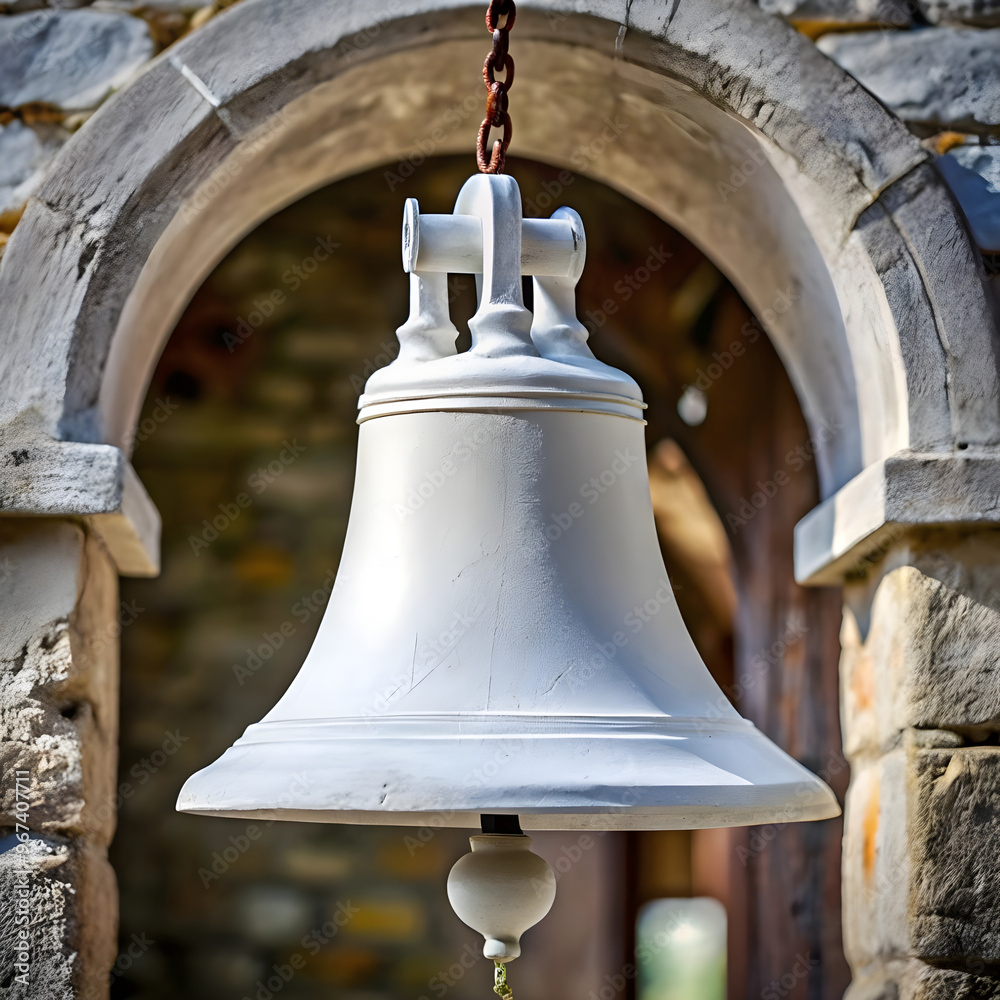 Obraz premium bell time waking white old