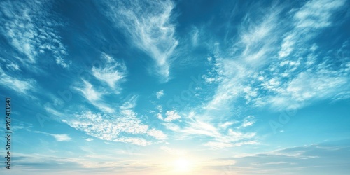 Blue sky cloud gradient light white background. Beauty dummer clear cloudy in sunshine calm bright winter air bacground. environment day horizon skyline view spring