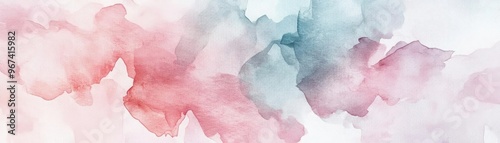 A soft and tranquil watercolor background in gentle hues of red and blue, perfect for artistic projects and presentations.
