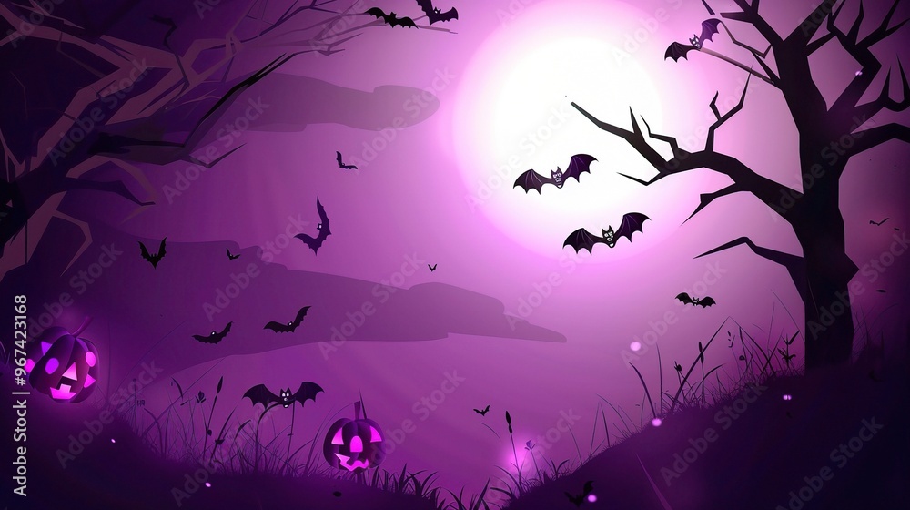 A spooky Halloween Ghost Festival background with bats. The bats are flying around in the dark night sky. There might be a haunted house or a creepy cemetery in the background A spooky Halloween Ghost Festival background with bats. The bats are flying around in the dark night sky. There might be a haunted house or a creepy cemetery in the background