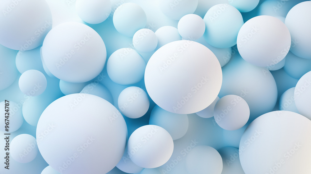 Serene Dimensions: 3D Background in White and Light Blue with Soft Shapes Serene Dimensions: 3D Background in White and Light Blue with Soft Shapes