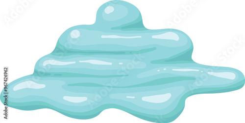 Cartoon sticky slime. Goo liquid slime splatter, mucus splash. Jelly dripping spot flat vector illustration icon