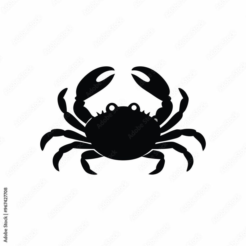 a crab, vector silhouette, isolated white background, a crab, vector silhouette, isolated white background,