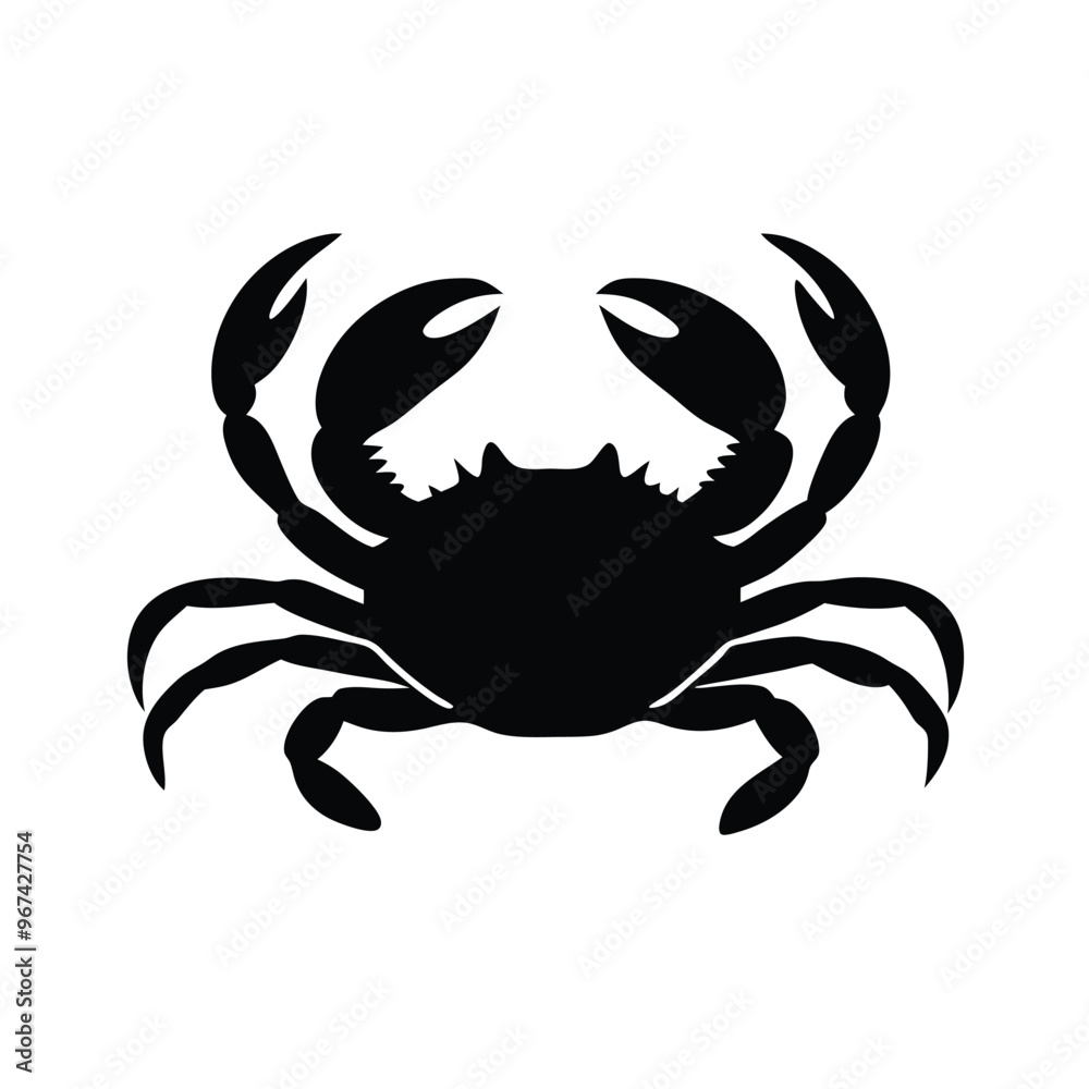 a crab, vector silhouette, isolated white background, a crab, vector silhouette, isolated white background,