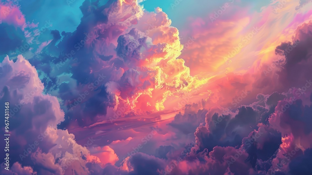 Colorful clouds at twilight Colorful clouds at twilight