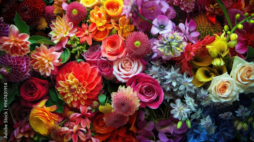 Naklejka premium Colorful Flower Arrangements