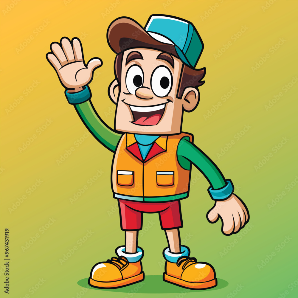 Obraz premium cartoon vector illustration of boys