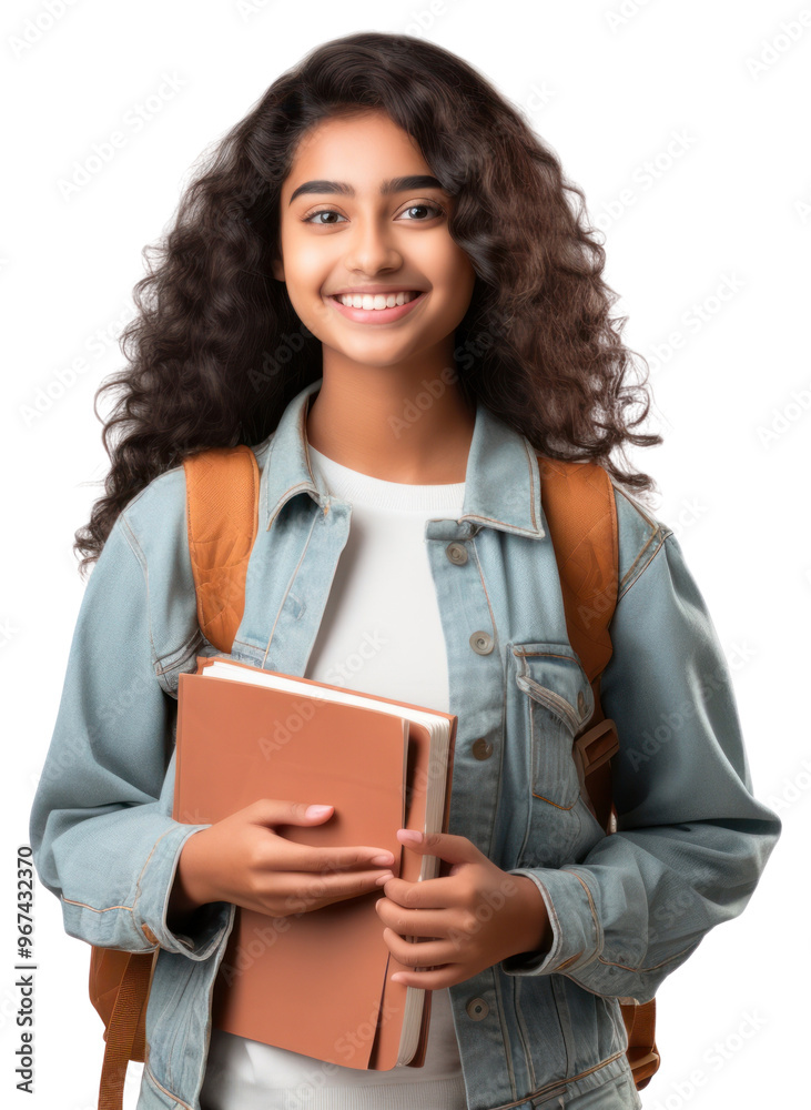 PNG Smiling student holding books PNG Smiling student holding books