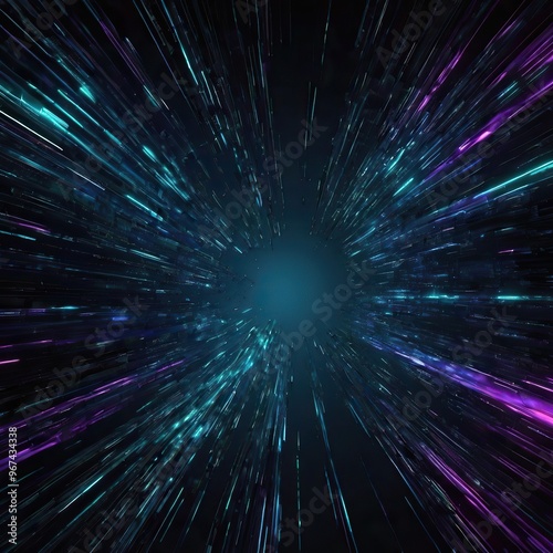 Abstract Digital Energy. Multi colored energy on a dark gradient background. 4k Highly Detailed, ideal for wallpaper or background. 
