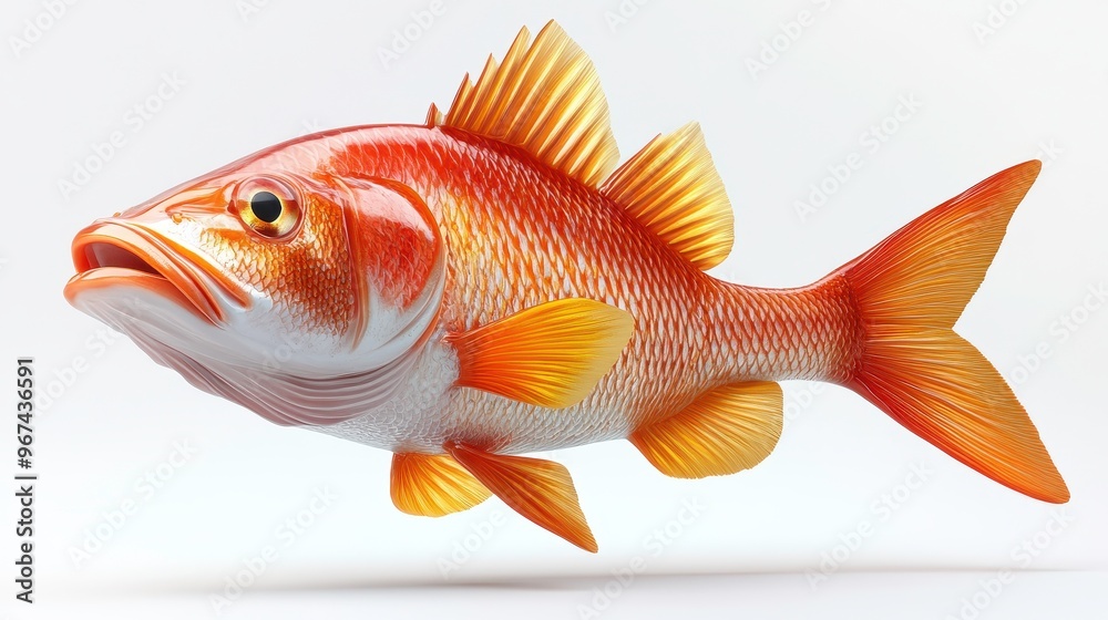 Snapper clipart, element, 3D illustration, realistic, isolated on white background Snapper clipart, element, 3D illustration, realistic, isolated on white background
