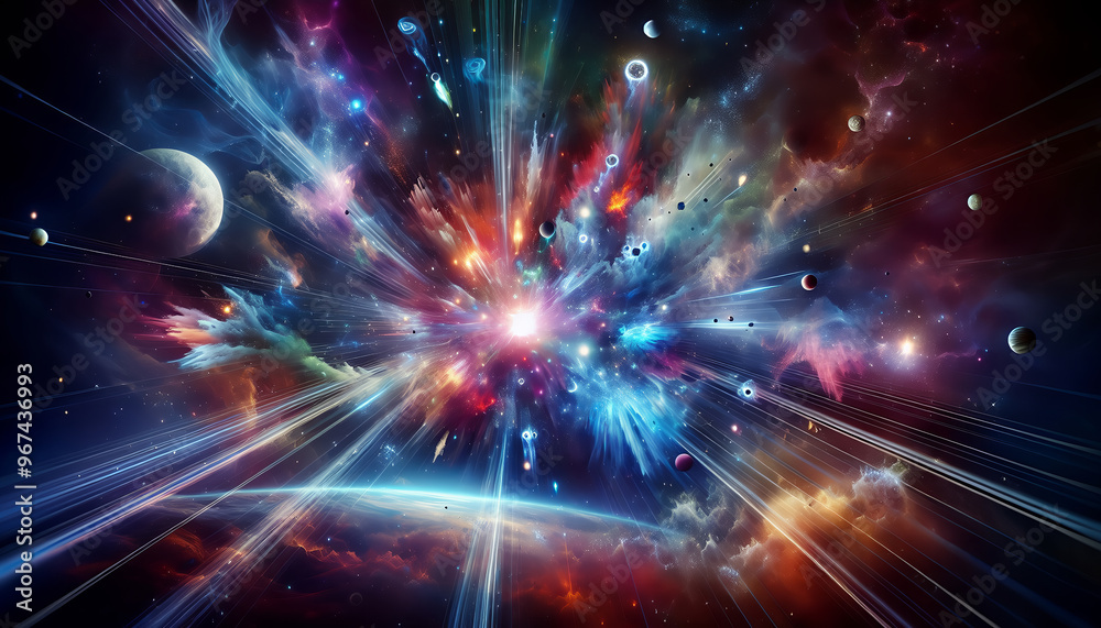 Vibrant supernova explosion that radiates dynamic cosmic energy throughout the universe. Vibrant supernova explosion that radiates dynamic cosmic energy throughout the universe.