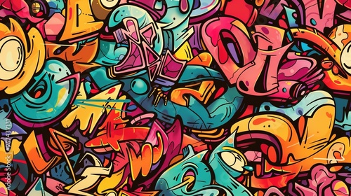 Wallpaper Mural Graffiti pattern wallpaper Torontodigital.ca