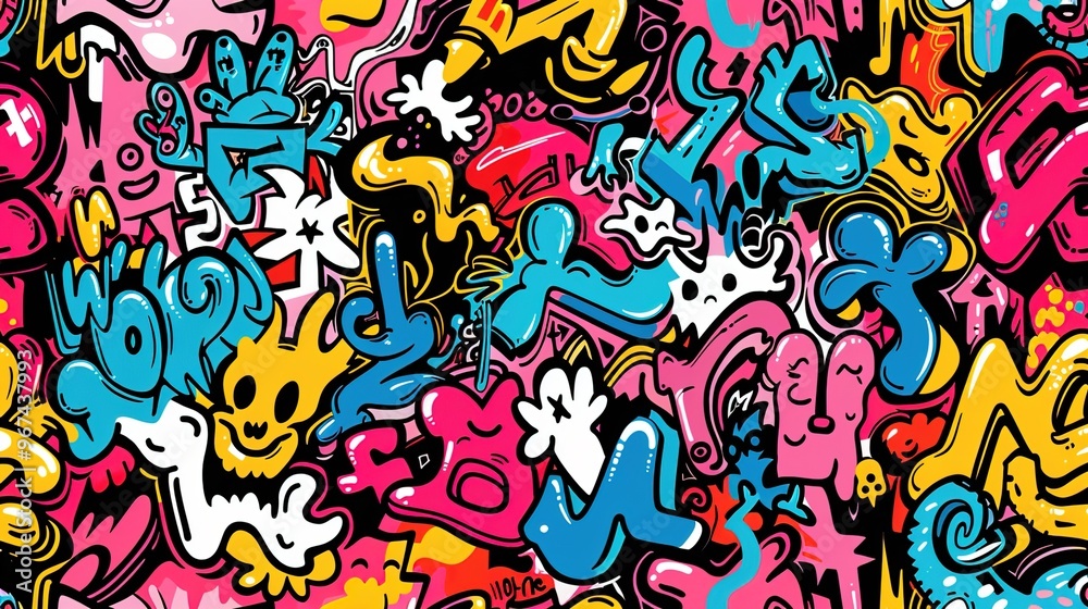 Graffiti pattern wallpaper Graffiti pattern wallpaper
