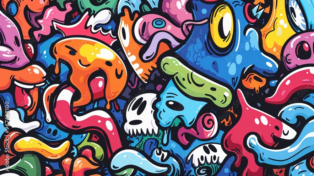 Graffiti pattern wallpaper Graffiti pattern wallpaper
